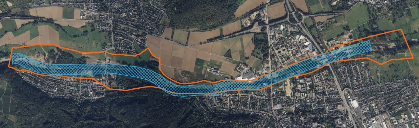 Das Foto zeigt das Gebiet, in dem Drohnenbefliegungen stattfinden.