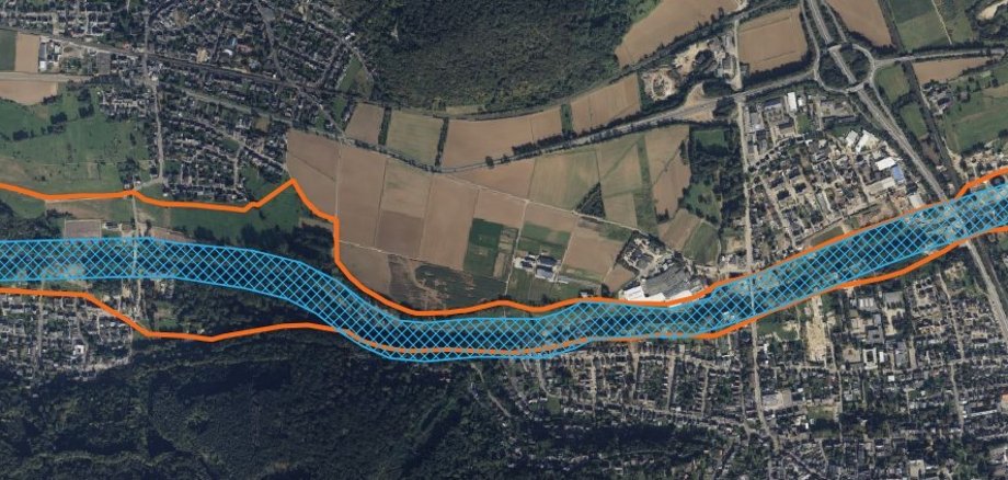 Das Foto zeigt das Gebiet, in dem Drohnenbefliegungen stattfinden.