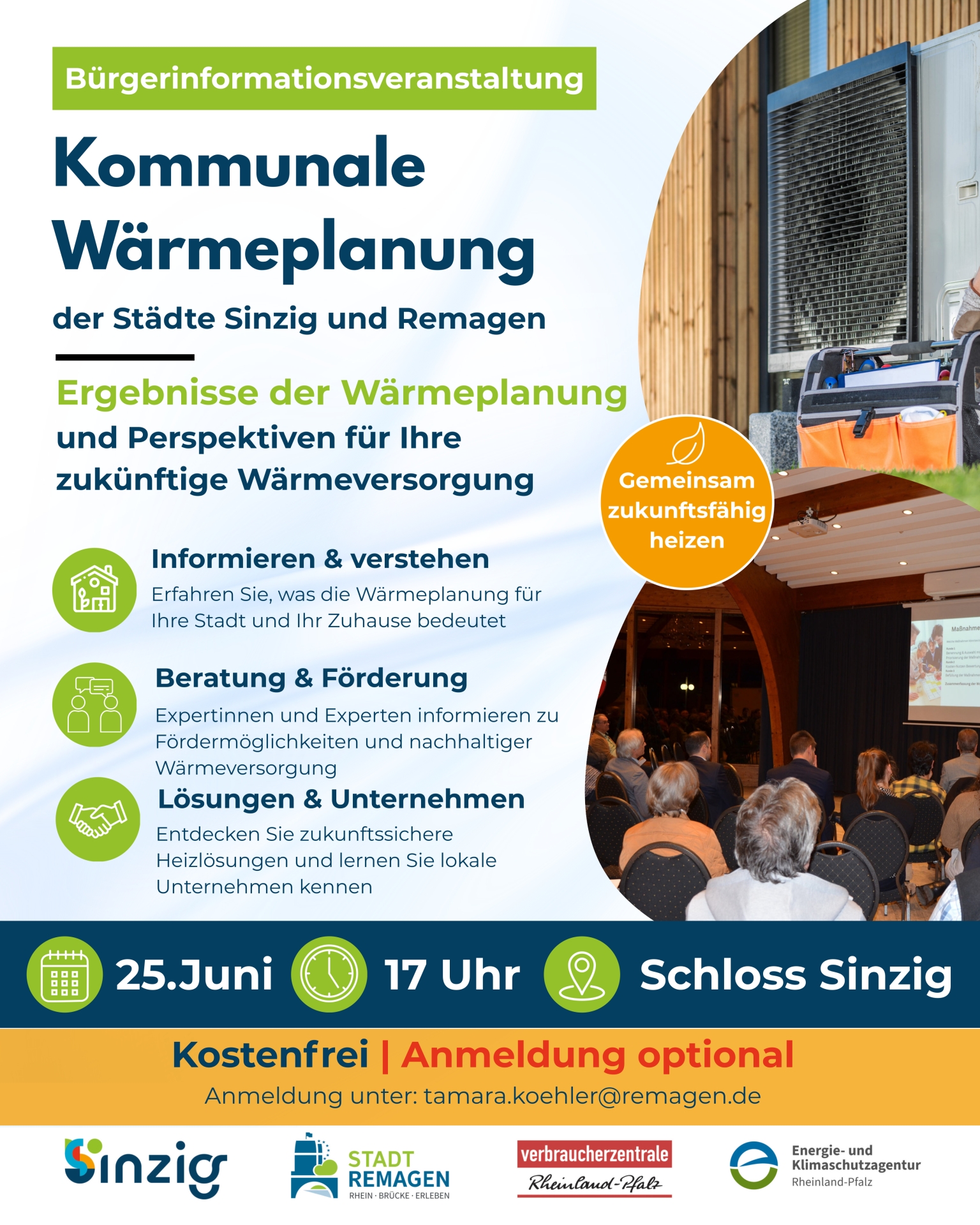 Das Foto zeigt die Einladung zur Veranstaltung.