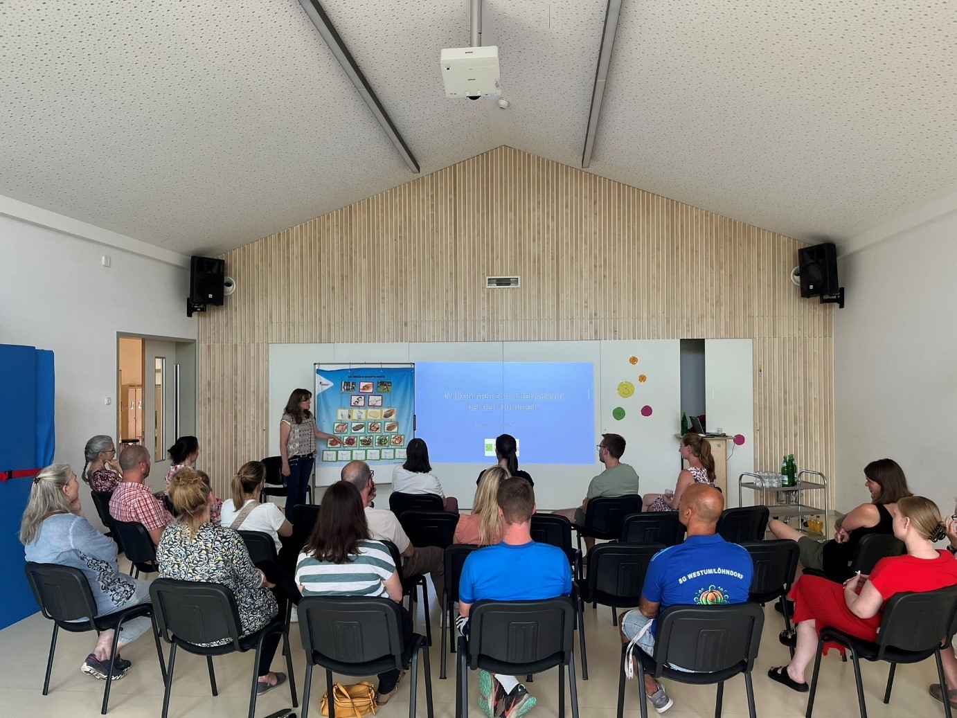 Das Foto zeigt Mitglieder des Workshops, die das Frühstückskonzept gemeinsam entwickelten.