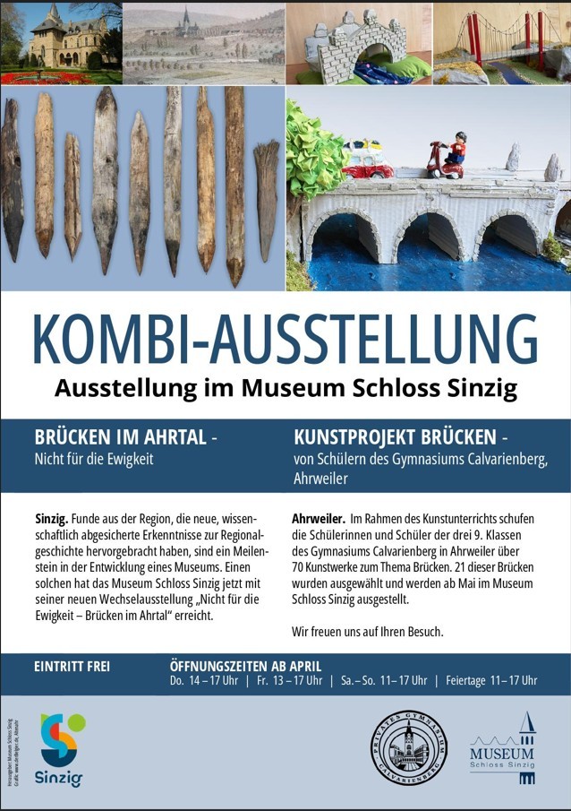 Das Bild zeigt das Plakat zur Kombi-Ausstellung im Museum Schloss Sinzig