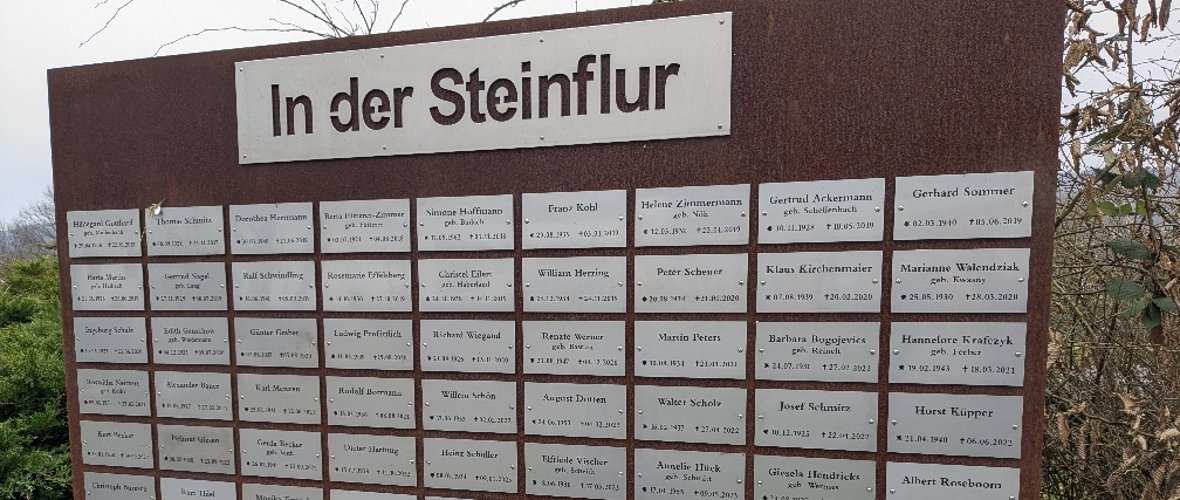 Das Foto zeigt das Grabfeld In der Steinflur.