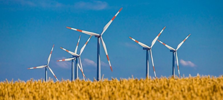 Dieses Foto zeigt Windräder für die Windenergieproduktion