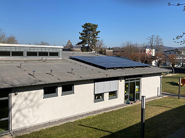 Photovoltaikanlage auf dem Neubau der KiTa Storchennest im Dreifaltigkeitsweg in Sinzig