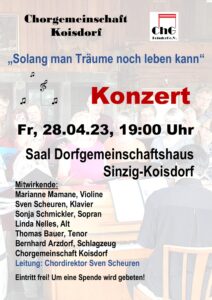 Konzert der Chorgemeinschaft Koisdorf @ Dorfgemeinschaftshaus Koisdorf